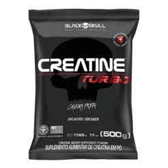 Creatina Turbo Black Skull Monohidratada 500g - Sem Sabor