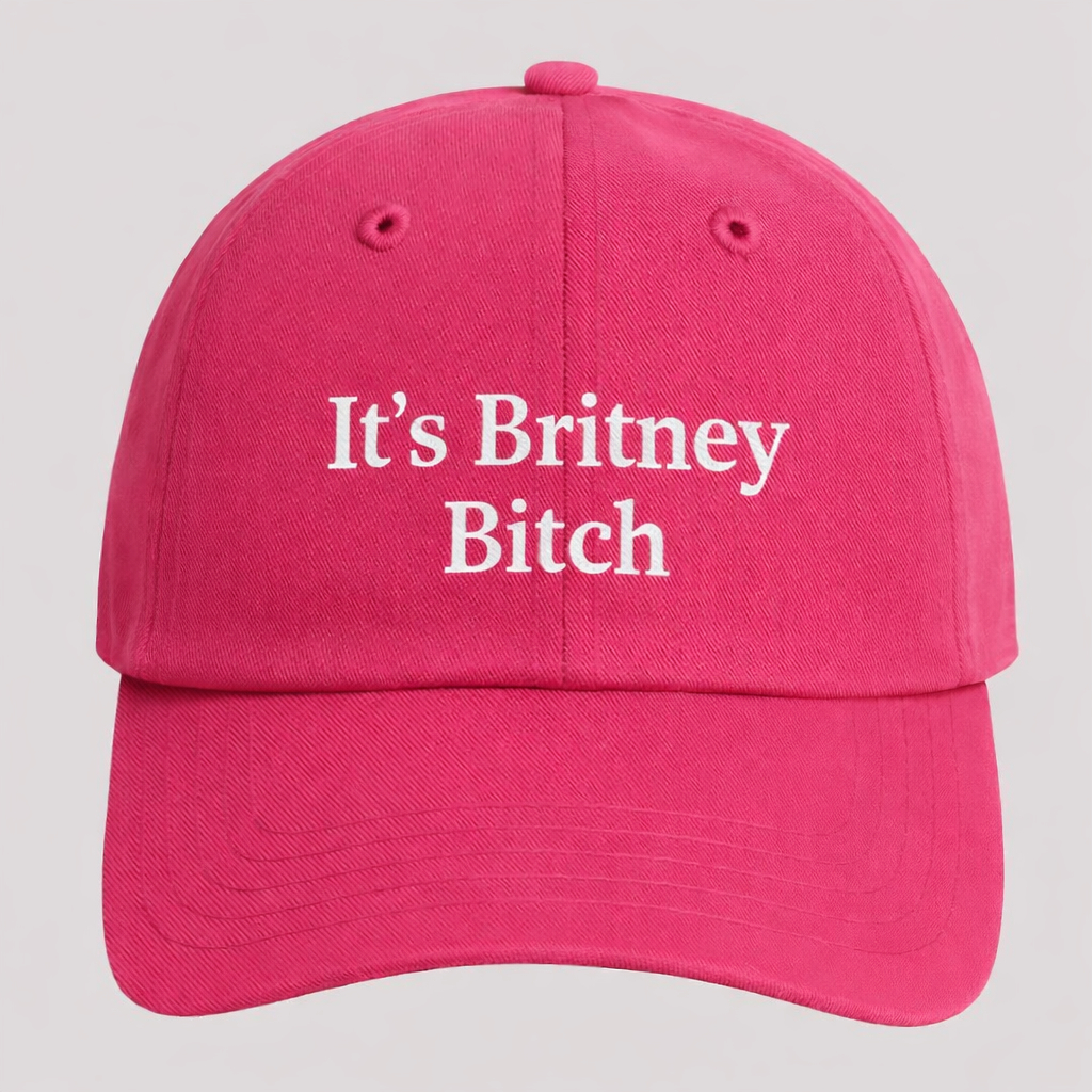 Boné Bordado Pink It's Britney Bitch Dad Hat Iconic Pop Star Anos 2000 Música Internacional l 100% Algodão