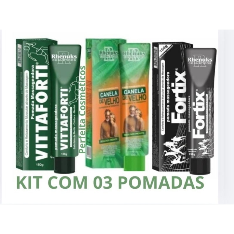 Pomadas Com 03  Massageadoras para Dores – Joelhos, Costas e Músculos | Alívio Rápido em Oferta na Shopee