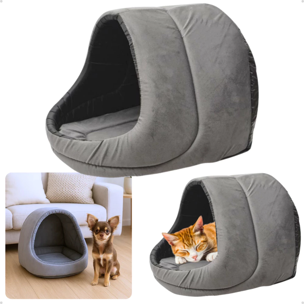 Cama Caminha Toca Casinha Iglu para Cachorro e Gato Premium