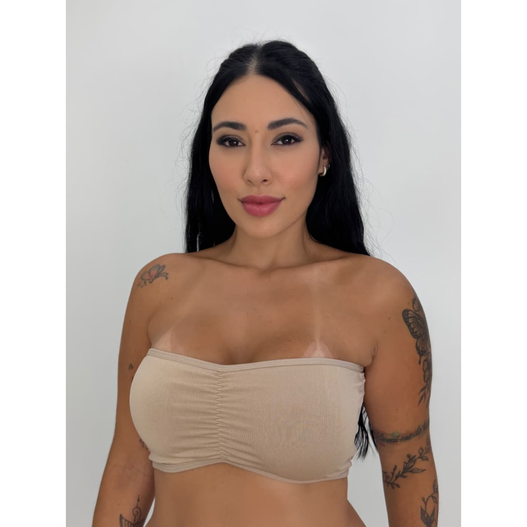 KIT 2 Top Tomara Que Caia Top Estilo Faixa Com Bojo Removível