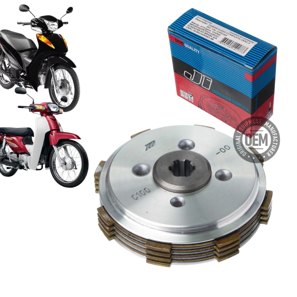 Embreagem Completa Secundaria Padrão OEM Original JI Moto Honda Biz 100 - Dream C100