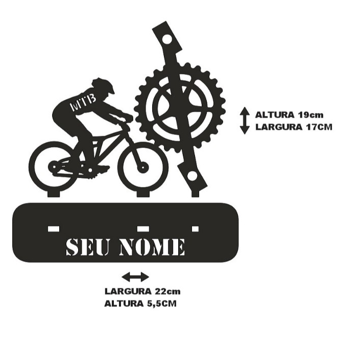 TOTEM BIKE MTB CILCISMO COM NOME PERSONALIZADO MDF6mm