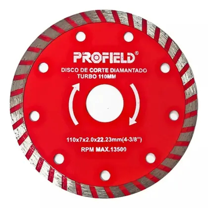 Disco Diamantado Turbo 110mm Profield – Corte Rápido em Mármore e Granito