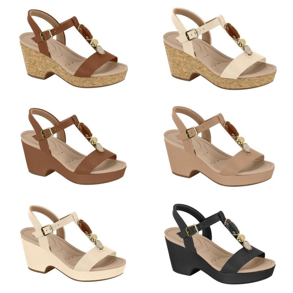 Sandália Anabela Plataforma Modare Ultraconforto 7137.150 em Oferta na Shopee