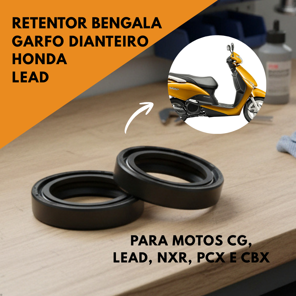 Retentor Da Bengala Do Garfo Suspensão Para Moto Honda Lead 110 PCX 150 E CBX 150 E 200 Par Todos Anos