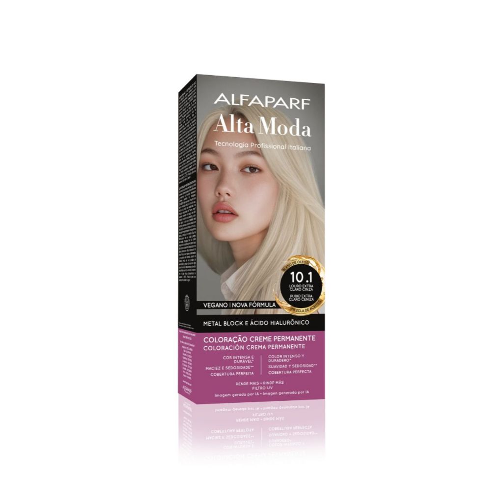 Tintura Louro Extra Claro 10.1 Alta Moda Alfaparf Ouro Branco