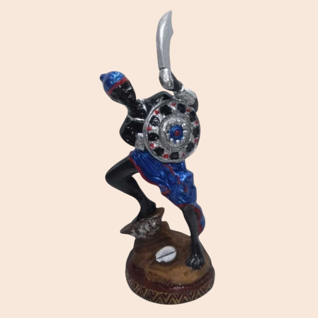 Imagem Ogum Orixá em Resina 16 cm Miniatura Umbanda Decoração Espiritual Guerreiro