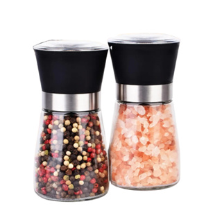 Moedor de Pimenta e Sal Grosso Gourmet Vidro e Inox Moagem Ajustável Temperos Frescos Cozinha Profissional Luxo Design em Oferta na Shopee