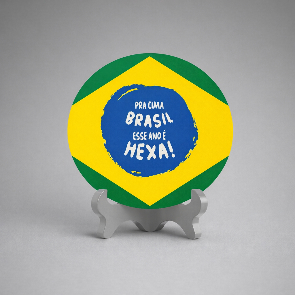 Painel Redondo Mini 50cmx50cm Capa Ideal Para Mesa Decorativa Para Festas Times De Futebol E Seleção Brasileira