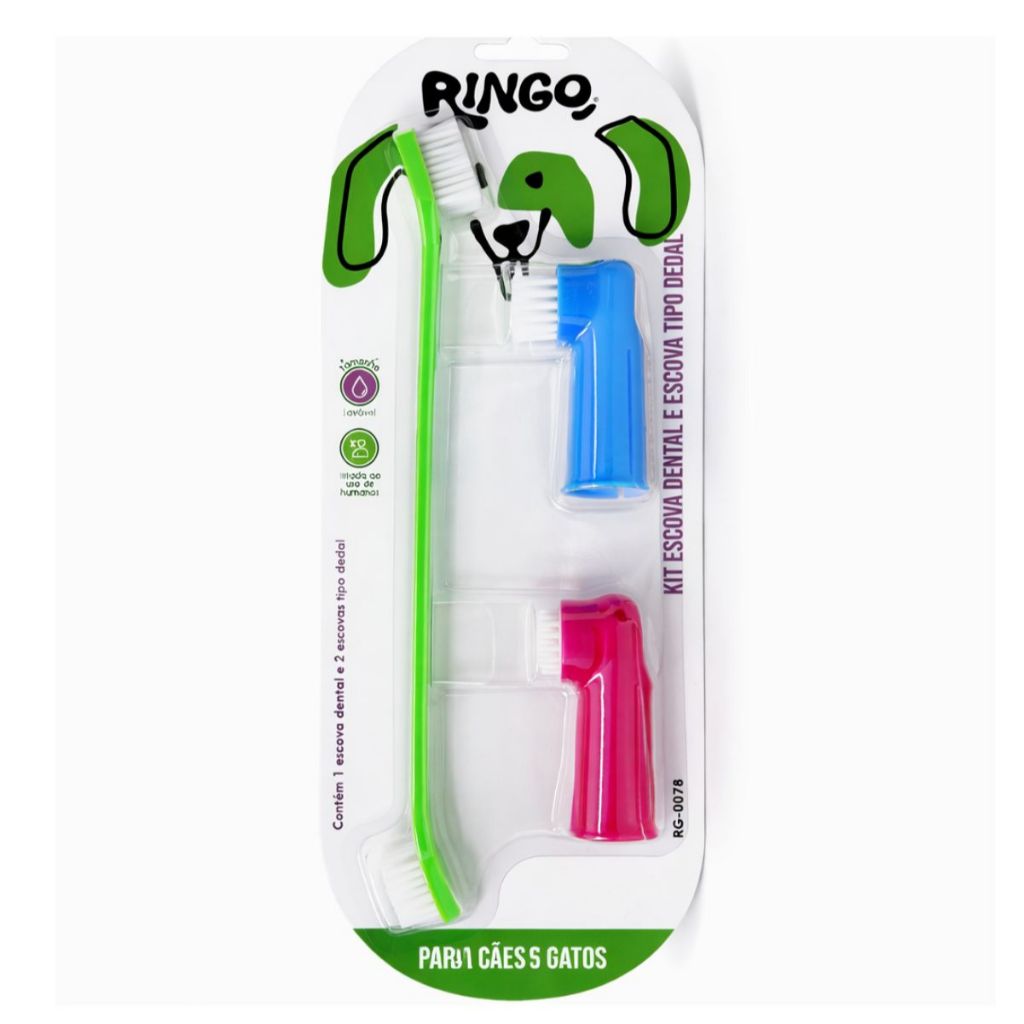 Kit De 3 Escova De Dentes Para Pets Cães Cachorro Gatos Dedal CORES VARIADAS em Oferta na Shopee