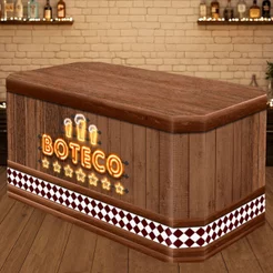 Capa de Mesa Festa Boteco Decoração Forro de Mesa Sublimado Em Tecido Veste Fácil