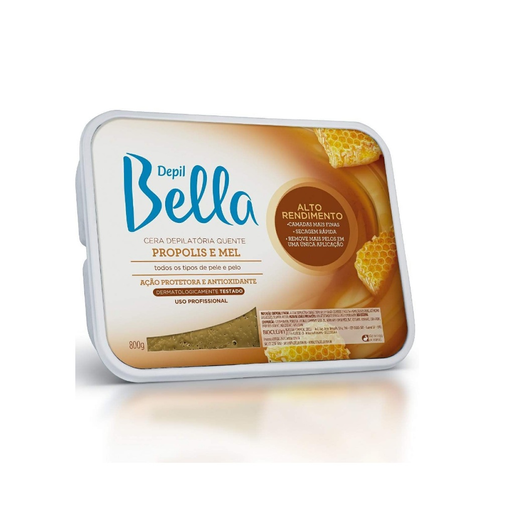 Cera Depilatória em Barra Própolis e Mel Depil Bella 1kg