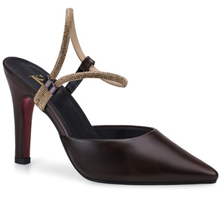 Sapato Feminino Scarpin Salto Alto Traseiro Aberto com Brilho Confortavel 4001 em Oferta na Shopee