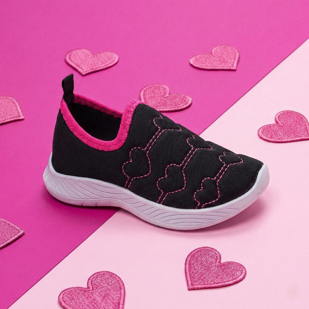 Tênis Infantil Menina Leve e Confortáve Calce Fácil Escolar Várias Cores Sola Antiderrapante