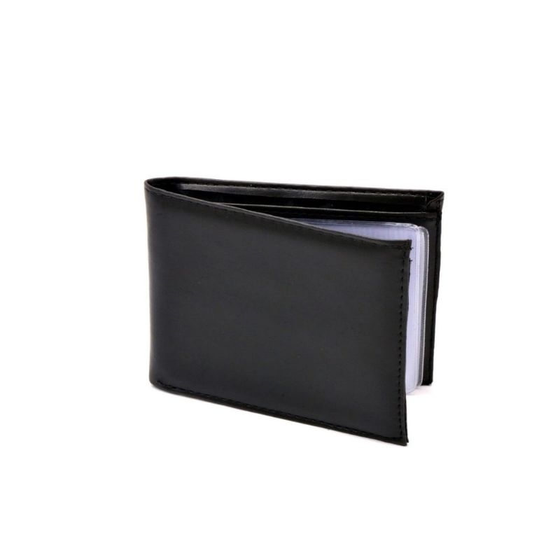 Carteira Masculina Slim Couro Sintético Porta Cartões Compacta Preta.
