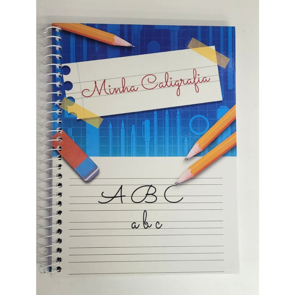 Caderno Espiral CD 96FLS Minha Caligrafia BAG em Oferta na Shopee