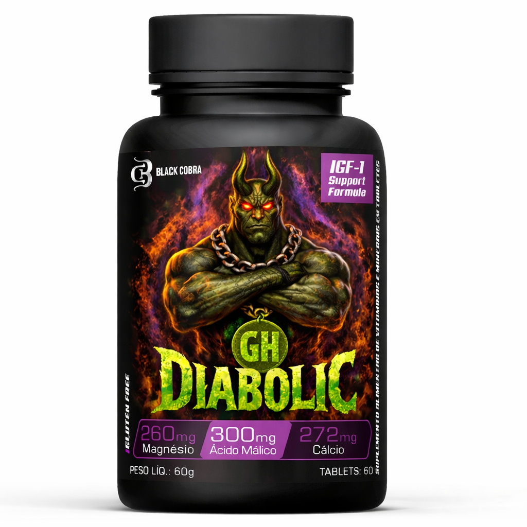 Diabolic GH IGF-1 Support Formula 60 Tabs Black Cobra em Oferta na Shopee