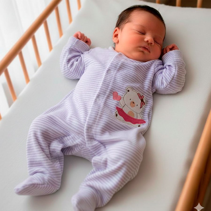 Macacão Manga Longa Menina Menino Plush Quentinho Canelado Bordado