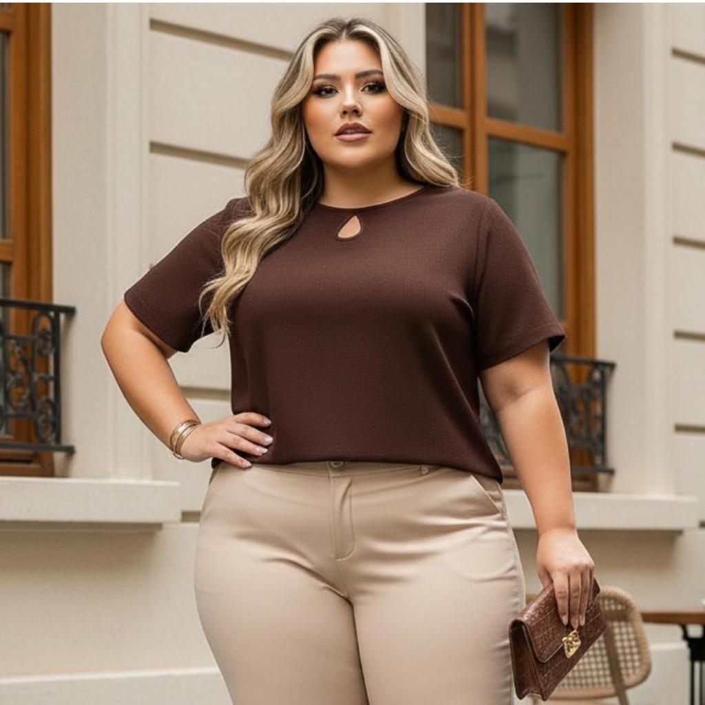 Roupas femininas confortáveis casual plus size tamanho maior soltinha básica elegante em Oferta na Shopee