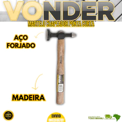 Martelo Chapeador Vonder Ponta Curta Aço Forjado 280mm Funilarias Lanterneiros Oferta Premium