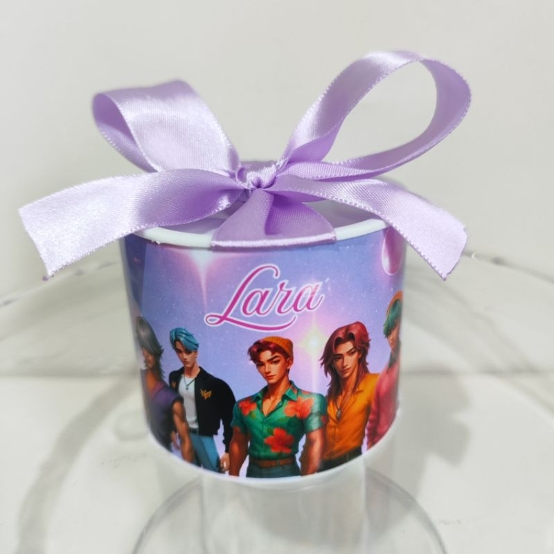 Kit tubolatas Personalizadas 5x6-SAJA BOYS LILÁS- Lembrancinhas/ Maternidade/Chá de bebê/Festa Infantil - DIVERSOS TEMAS