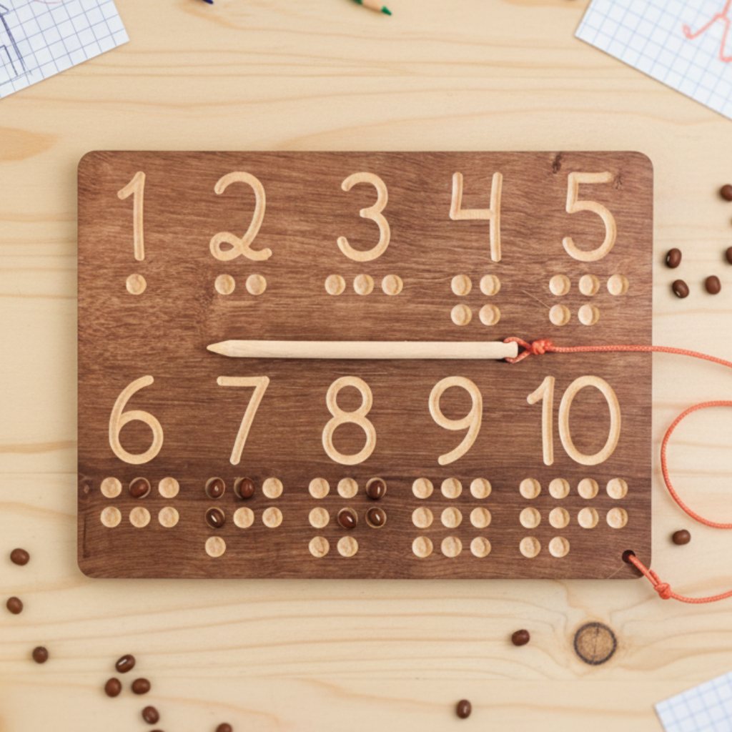 Tabuleiro Sensorial Números Montessori Baixo Relevo Alfabetização Pedagógico Psicomotricidade em Oferta na Shopee