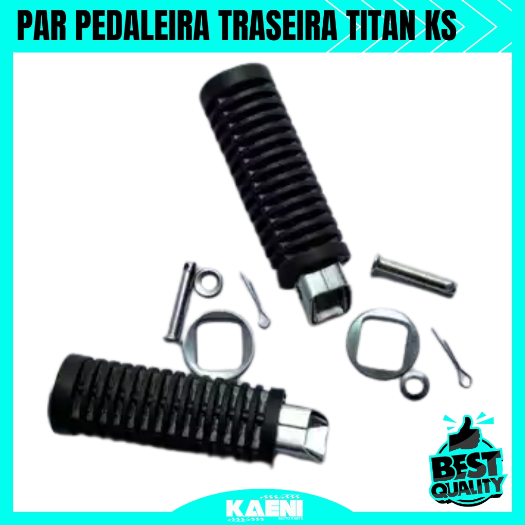Par Pedaleira Pe Apoio Traseiro Moto Cg Honda 125 95/99/00 Titan 150 2004 á 2013 KS