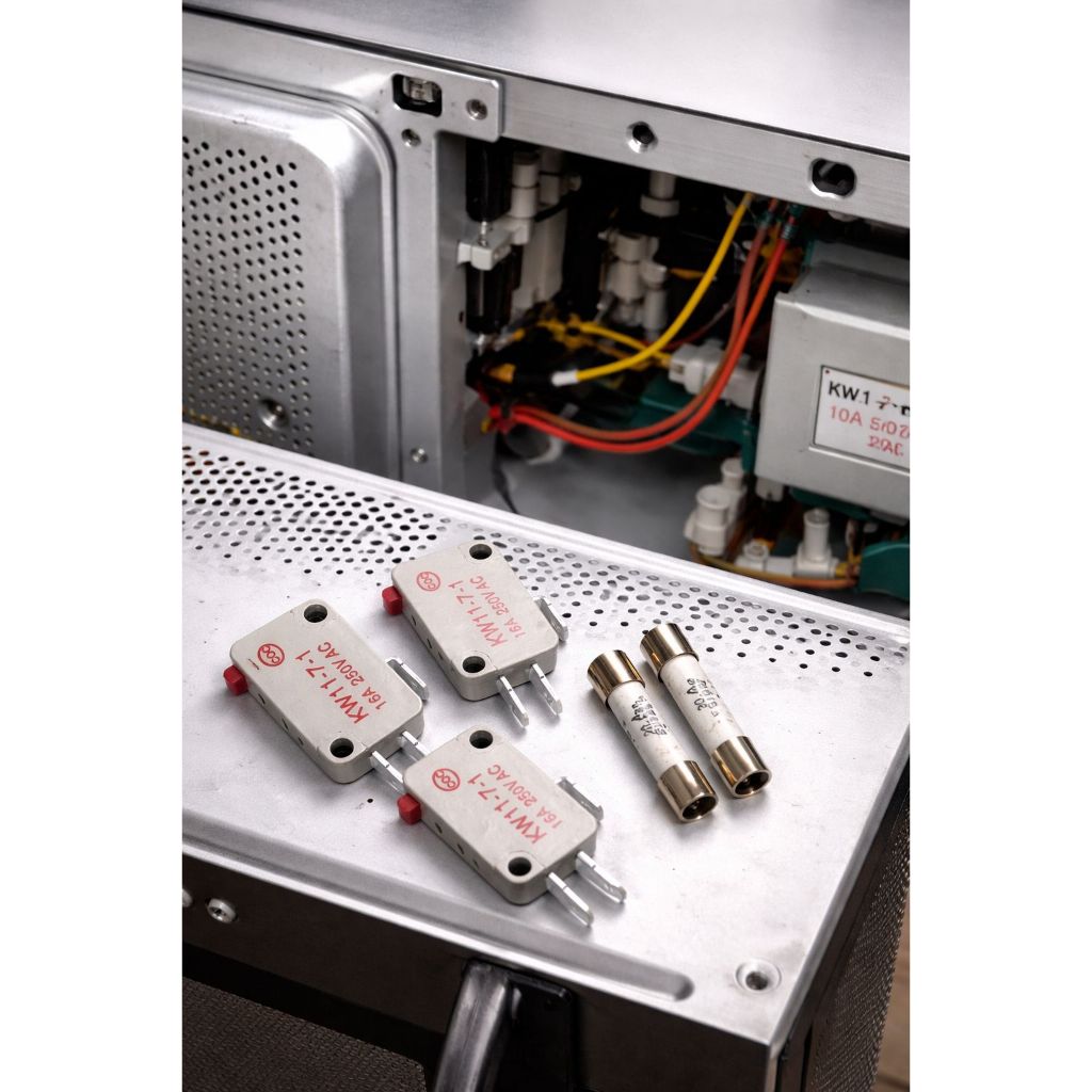 3 chaves microondas + 1 fusivel 20a microondas electrolux