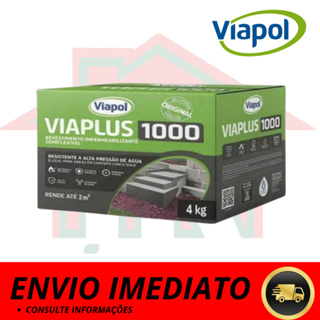 Impermeabilizante para Muros Piscinas e Vigas Viapol Viaplus 1000 4kg em Oferta na Shopee