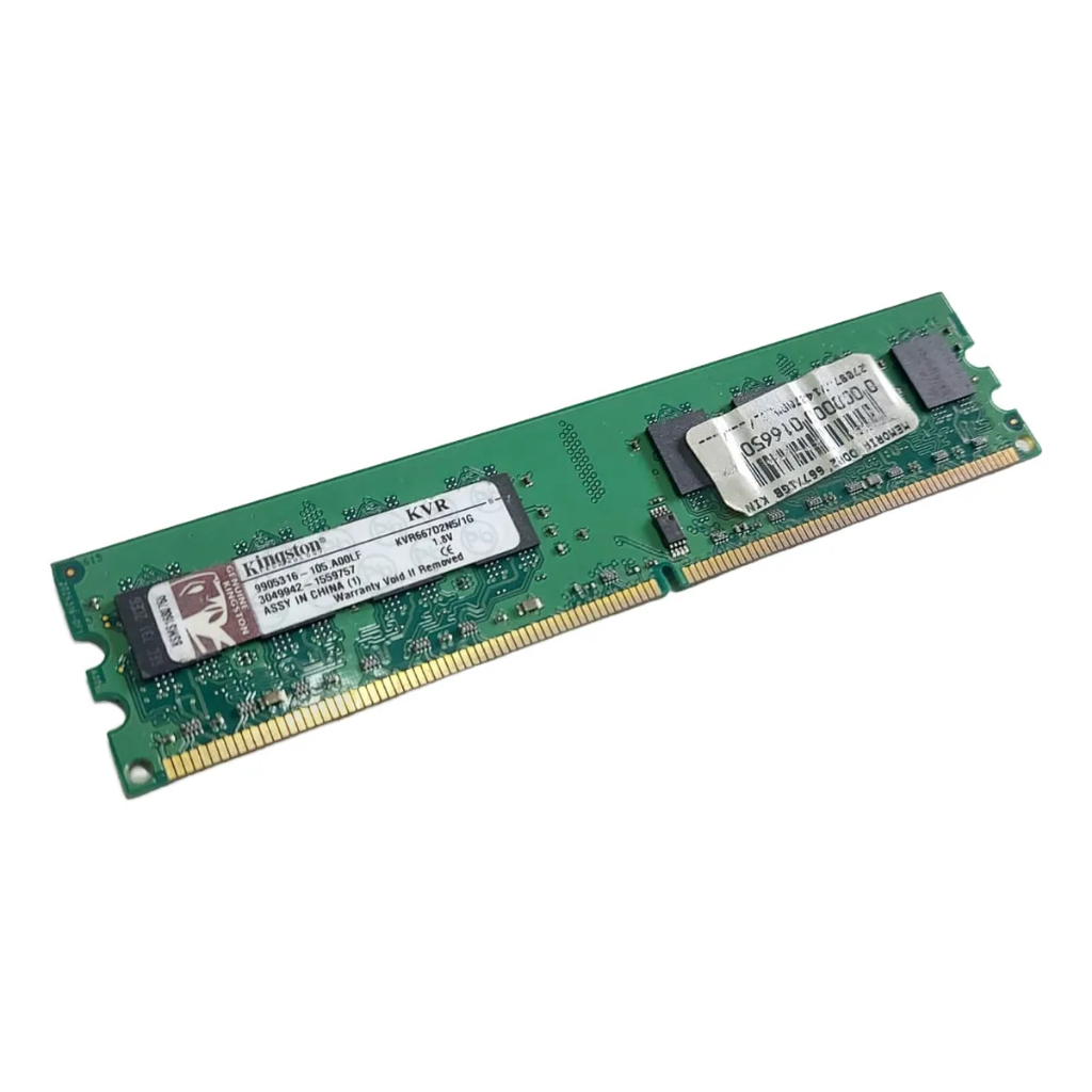 Memória RAM Desktop 1GB DDR2 667Mhz Kingston