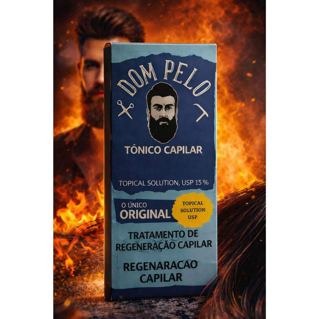 Dom Pelo Original - Tônico Capilar para Cabelo, Barba e Sobrancelha