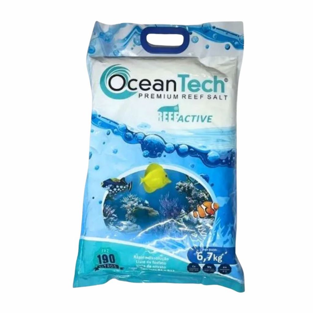 Ocean Tech Premium Reef Salt Active Sal Marinho Aquário Reef Corais Profissional Sintético