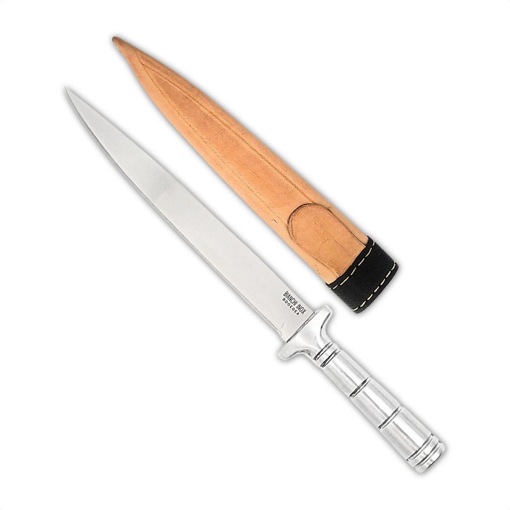 Faca Estilete Bianchi Alumínio 7" Com Bainha Cor Prateado
