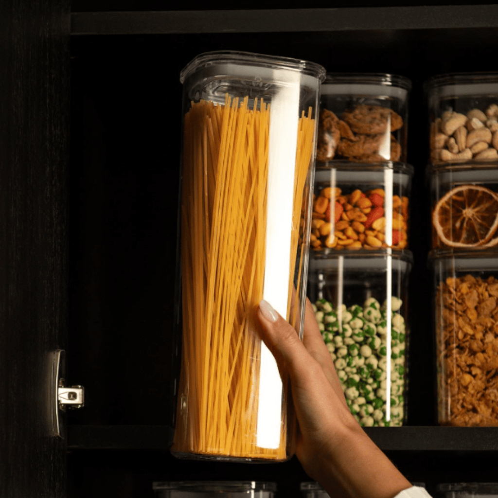 Pote Porta Mantimentos Hermético 2L Organizador Cozinha Dispensa Ármario Transparente Duo Lock Ou