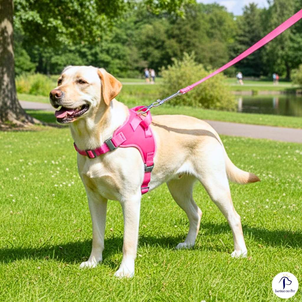 Peitoral Para Cachorro Porte Médio E Grande Com Guia Passeio Stillo