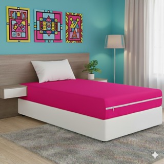 Capa para colchão malha gel solteiro tecido grosso com zíper várias cores- Promoção em Oferta na Shopee