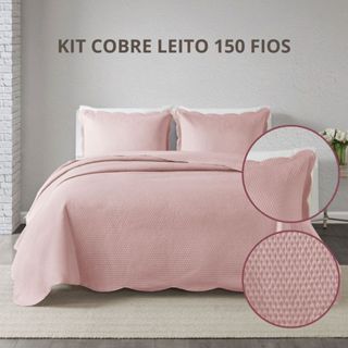 Colcha Cobre Leito King 150 Fios Bordado Matelassê  Porta Travesseiro Milão Corttex em Oferta na Shopee