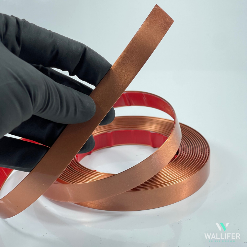 Fita metalizada de pvc para decoração 15mm com autocolante 5 metros em Oferta na Shopee