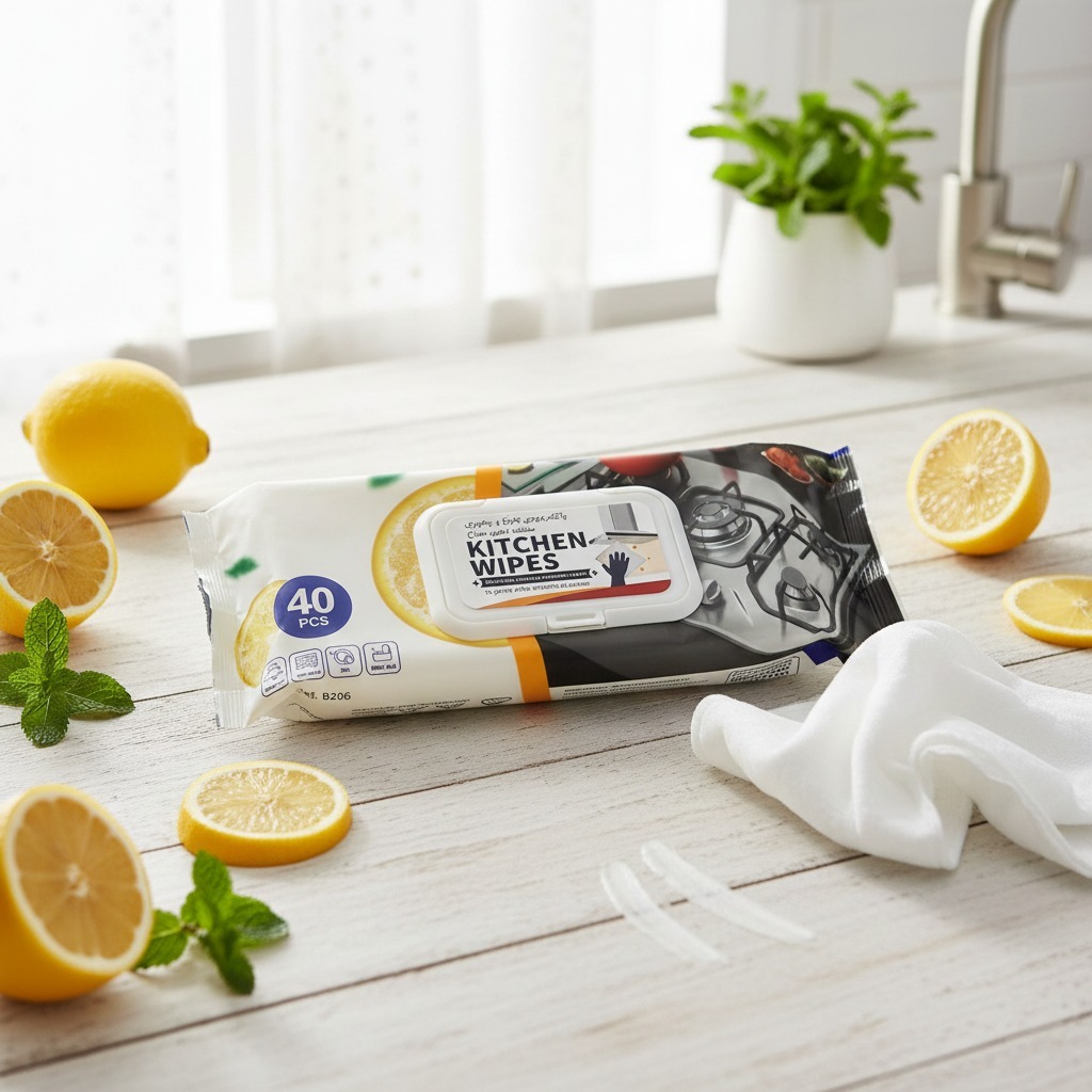 Pacote 40 Peças Umedecidas Perfume Limão Cozinha Desengordurante Multiuso 3 em 1 Limpa ref: B206 em Oferta na Shopee