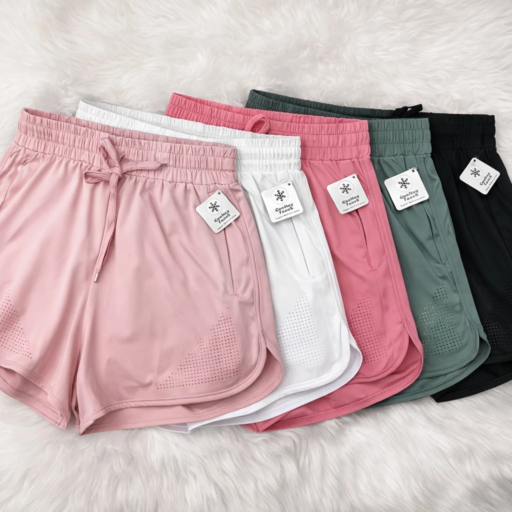 Fitness Shorts Duplos e Short Saia Feminino Academia Modelos Importado Tactel Dryfit Nylon Corrida Zero transparência — imagem 1