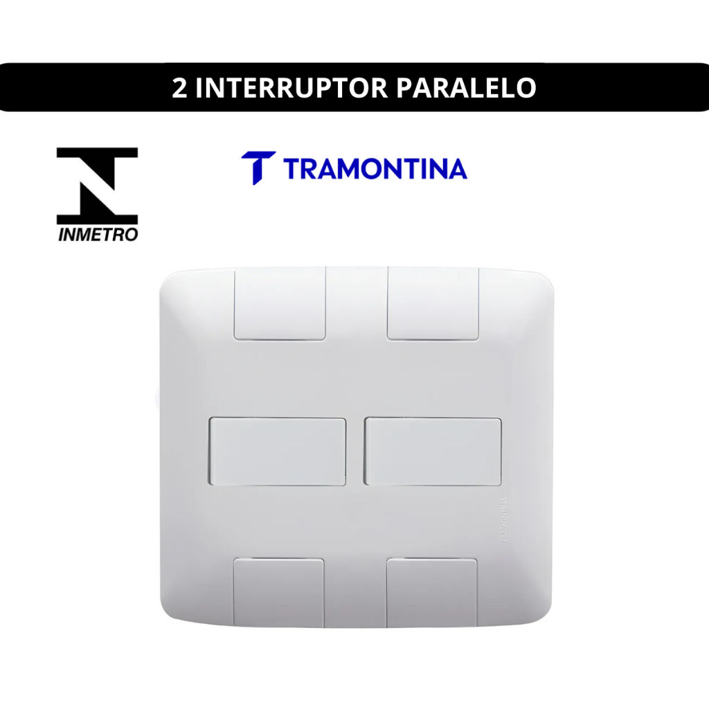 Conjunto Tomada, Interruptor 4x4 Tramontina Aria — imagem 2 de 2