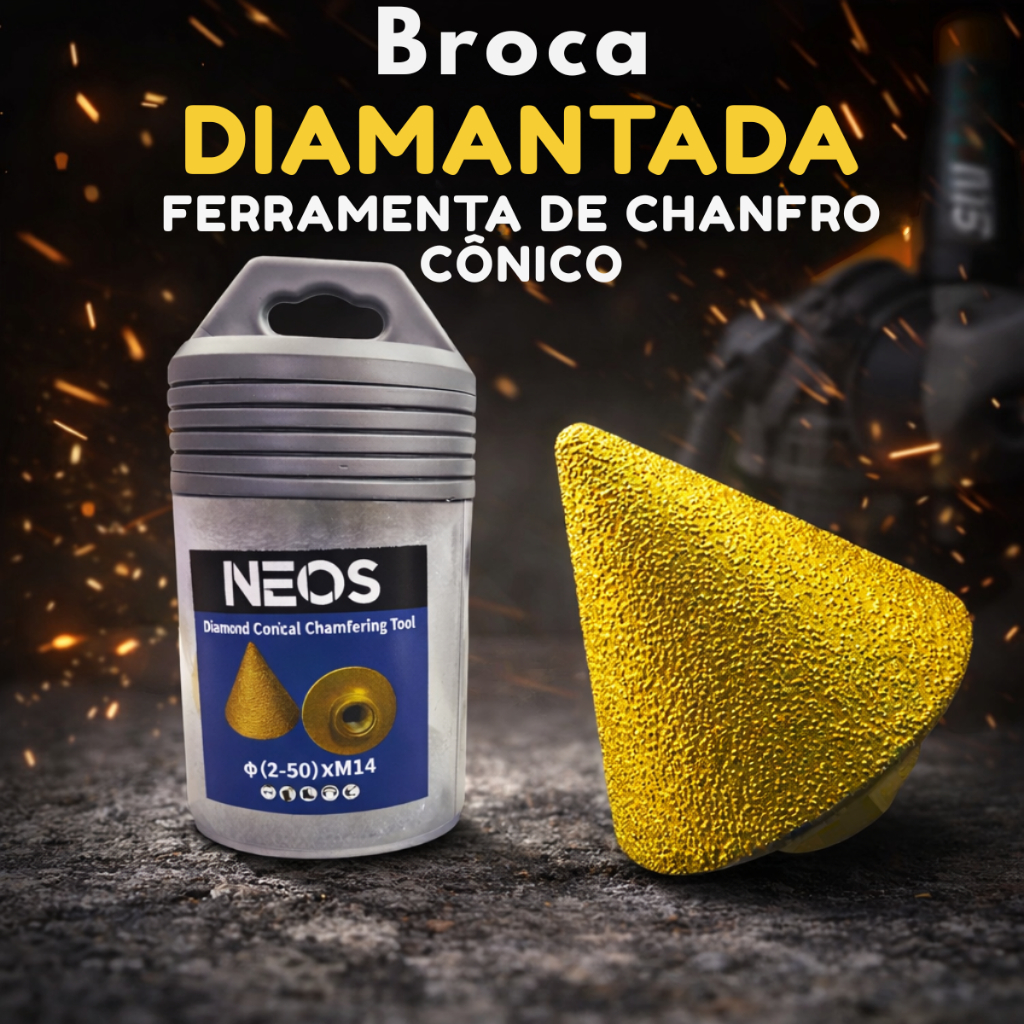 Broca Diamantada M14, 50mm de Diâmetro Dourada  Para Perfurar, Chanfrar E Polir Marmore Granito Quartzo E Superficie Dur em Oferta na Shopee