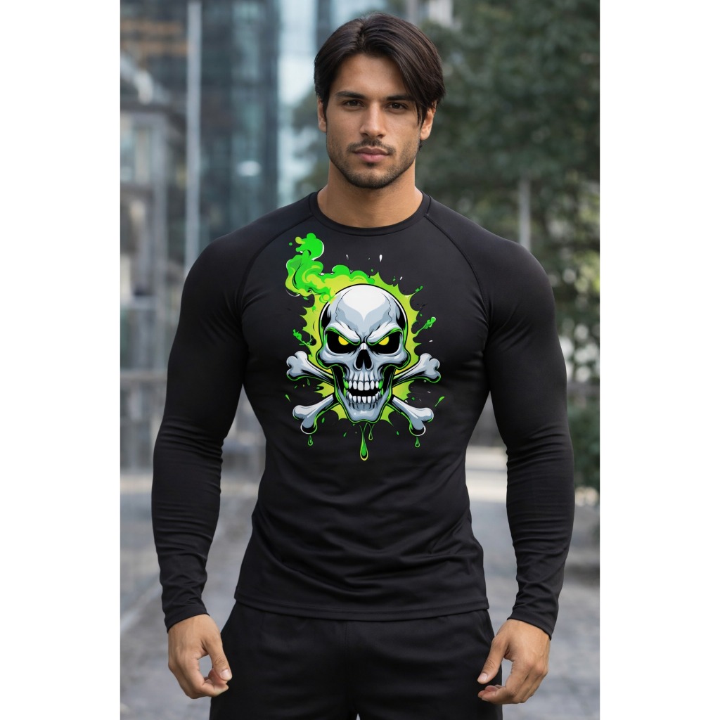 Camisa Térmica de Compressão Masculina – Treino, Frio e Alta Performance – Conforto, Proteção UV