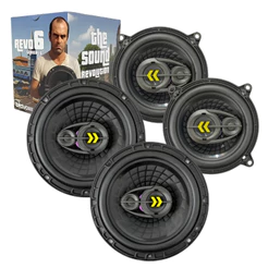 Kit 4 Alto Falante Revo 6 E 5 Pol Bravox Revo 280w Rms Total Preto