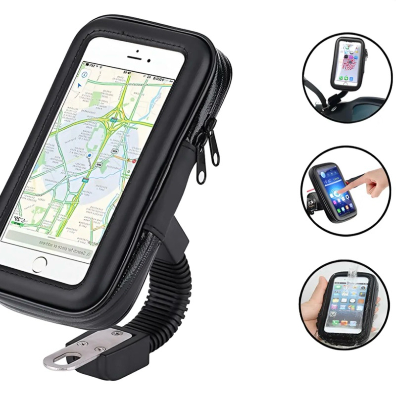 Bolsa À Prova D’água De Motocicleta Retrovisor Suporte de Celular 6.5P em Oferta na Shopee