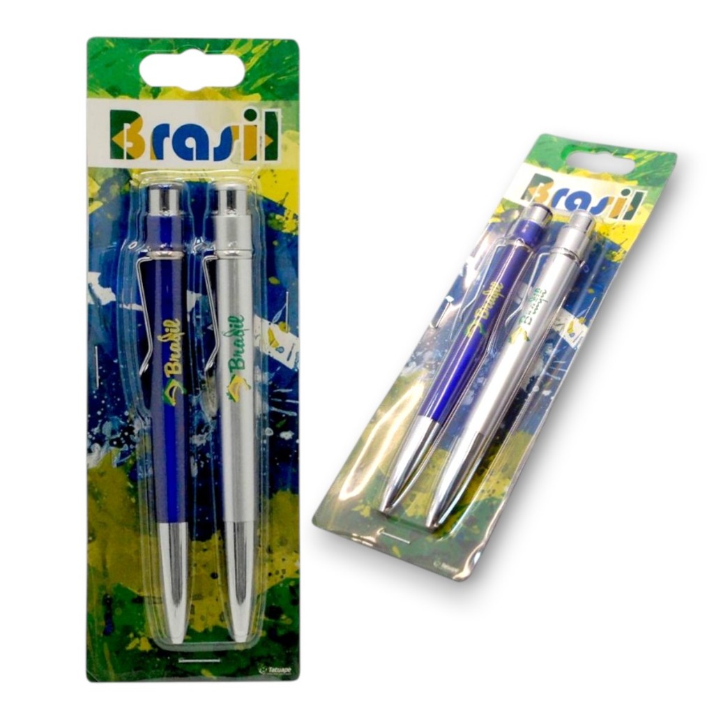 Conjunto 2 canetas no Blister do Brasil em Oferta na Shopee