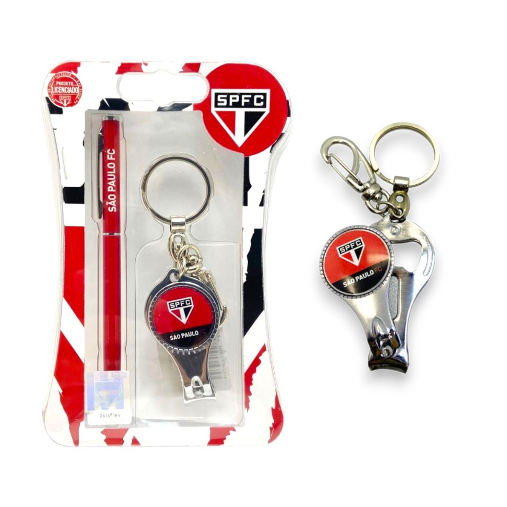 KIT CANETA E CHAVEIRO CORTADOR ORIGIANL DO SÃO PAULO em Oferta na Shopee
