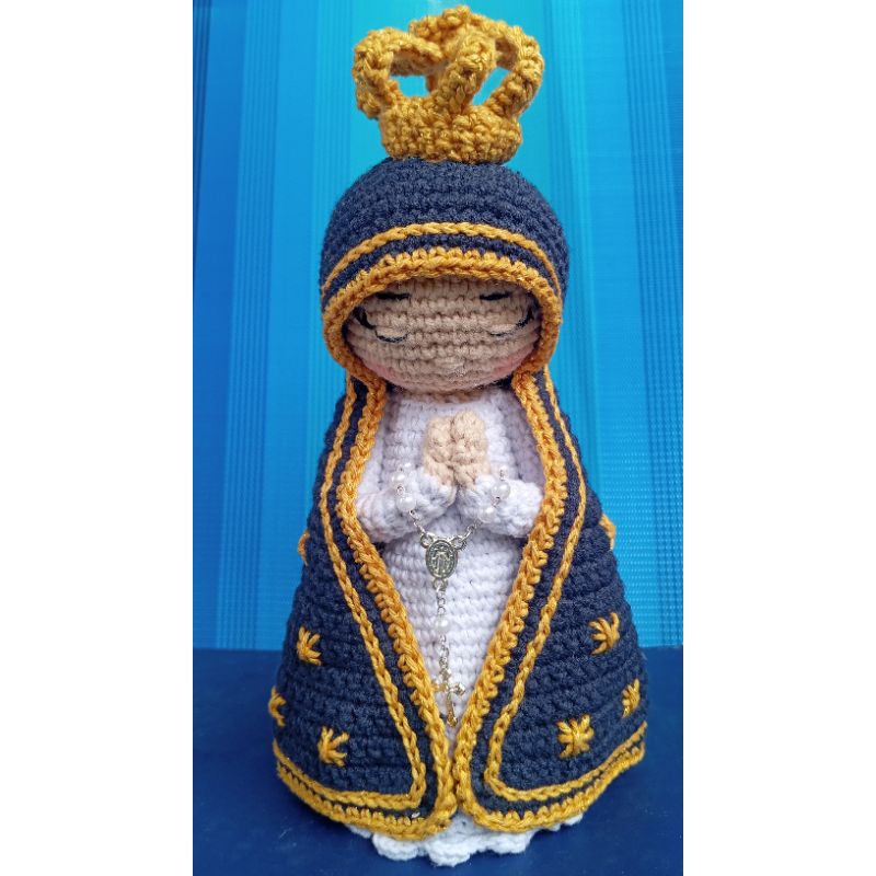 Nossa Senhora Aparecida em Crochê – Amigurumi Artesanal | 21 cm | crochê | decoração religiosa | presente católico