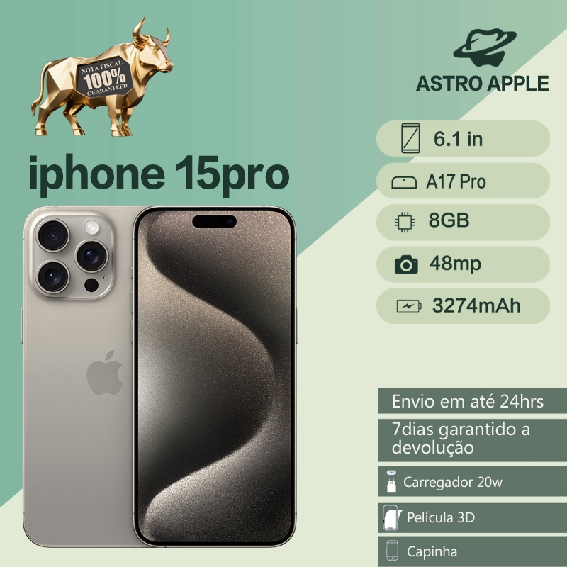 Celular Iphone  15 Pro 128gb/ 256gb 100% Original Com Garantia- Vitrine